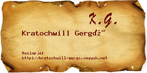 Kratochwill Gergő névjegykártya